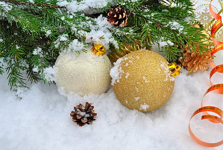 latar belakang, bola, Natal, dingin, Desember, dekorasi, dekorasi