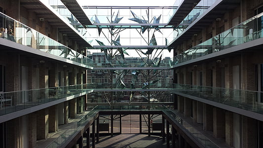 binnenplaats, Hotel, Amadi Parkhotel, Amsterdam, het platform, Nederland, ingebouwde structuur