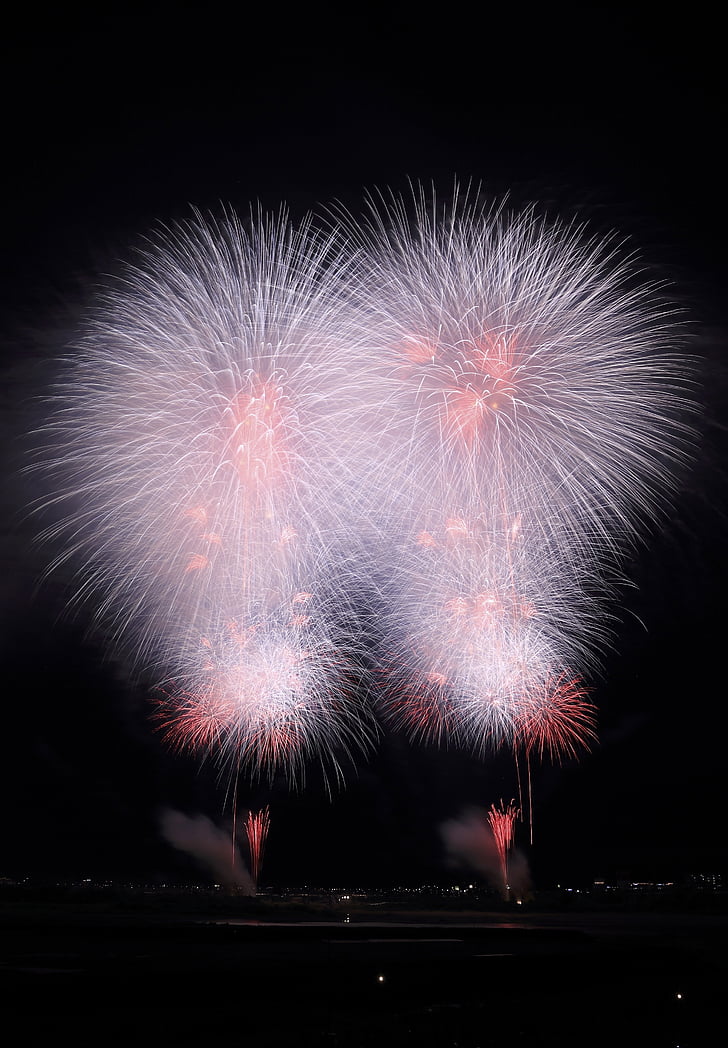 feux d’artifice, nouvel an, exploser, scène, Boom, célébrer, quatrième de juillet