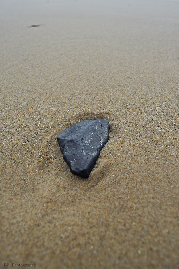 pedra, platja, sorra, platja de sorra, Costa