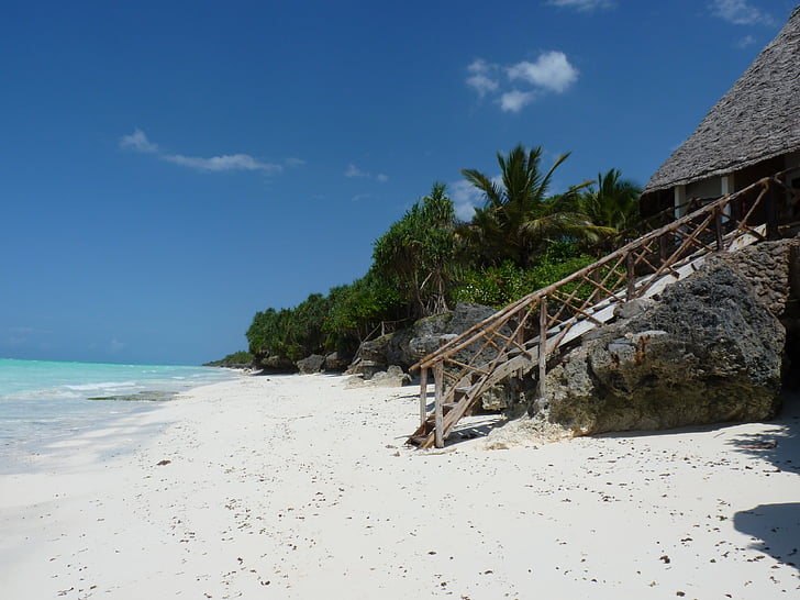 Zanzibar, Beach, tenger, tengerpart, Holiday, homok, homokos strand