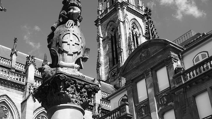 katedrala, Gotska, gotske arhitekture, grb, Francija