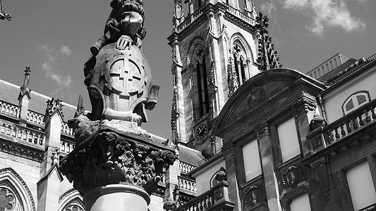 katedralen, gotisk, gotisk arkitektur, våpenskjold, Frankrike