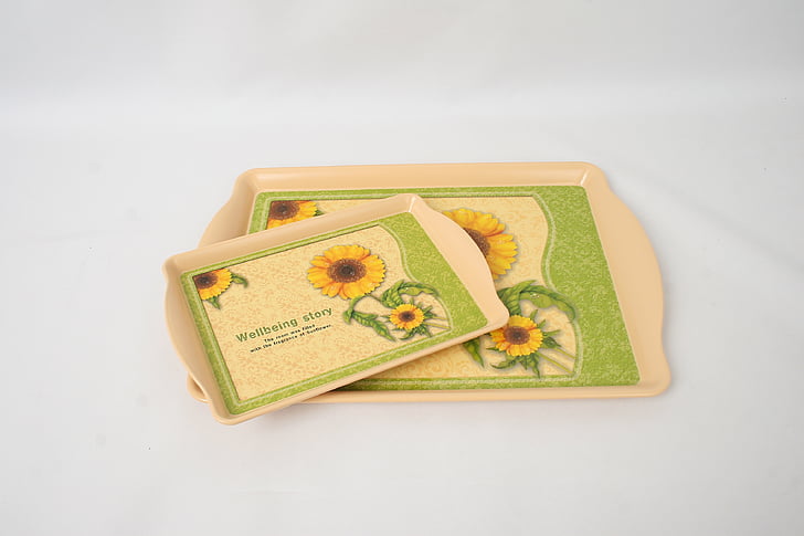 tray, sunflower, serving