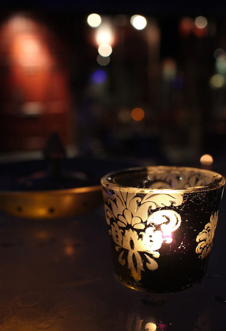 candle, light, dark, decoration, flame, candlelight, romantic