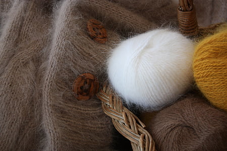 angora, lana, Fluffy, de cuna de gato, suave, hilo de rosca, coser