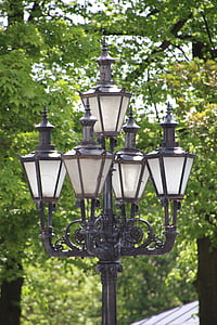 lanterne, City, belysning, gamle bydel, gadelygte