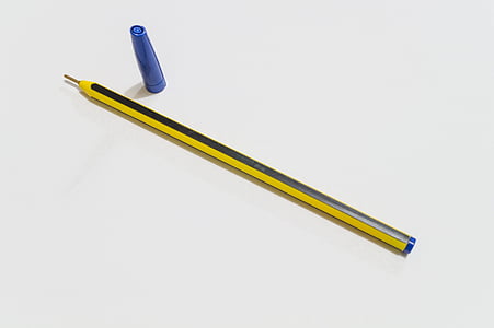 pen, sheet, stopper, biro, ball pen, office, pencil