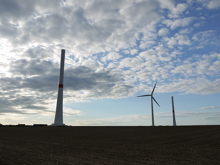 pinwheel, unfinished, site, windräder, energy, current, verspargelung