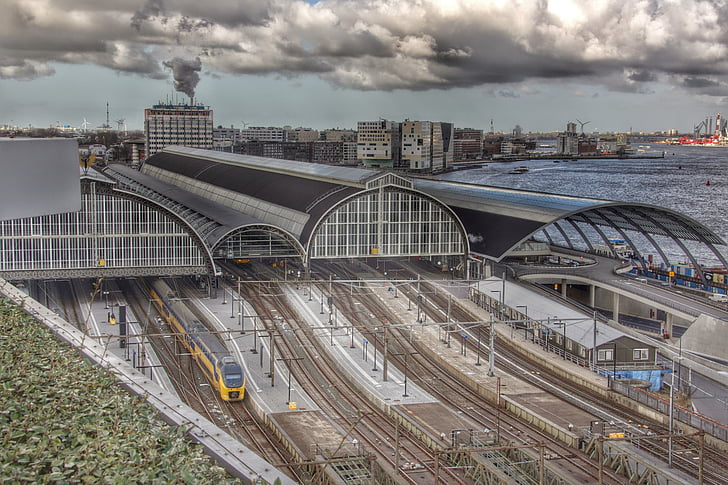 Amsterdam, Stasiun Kereta, Belanda, Pusat