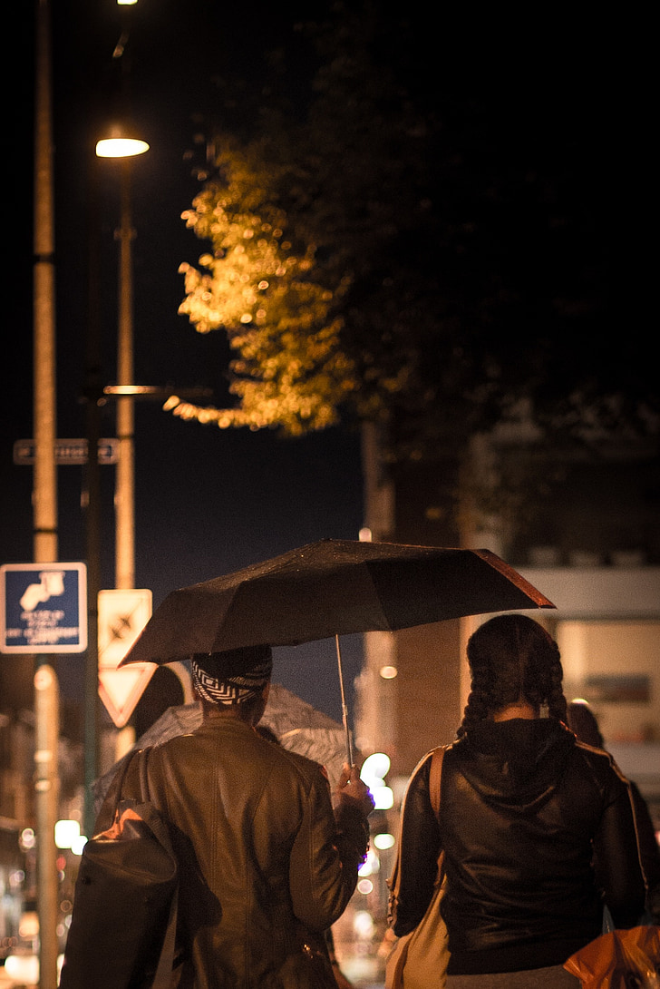 rain, umbrella, girls, weather, wet, water, street