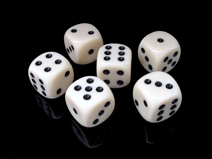 kub, sex, Gambling, spela, Lucky dice, momentana hastighet, spelet kuben