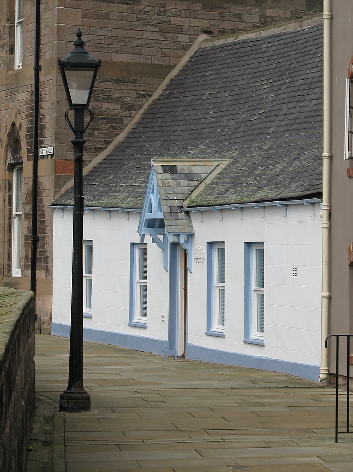 bâtiment, Old-fashioned, Berwick à tweed, Berwick, ville, architecture, rue