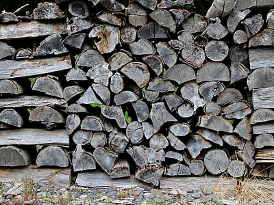 bois de chauffage, bois, vieux, feu de joie, à l’extérieur, cheminée, vieil arbre