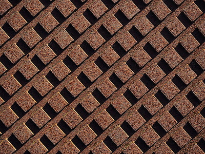 rust, rusty, grid, array, pattern, texture, metal