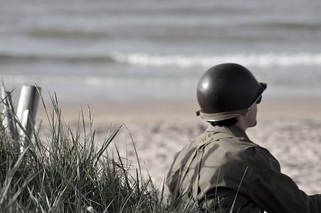 soldato, guerra, Normandia, atterraggio, commemorazione, d-day, seconda guerra mondiale
