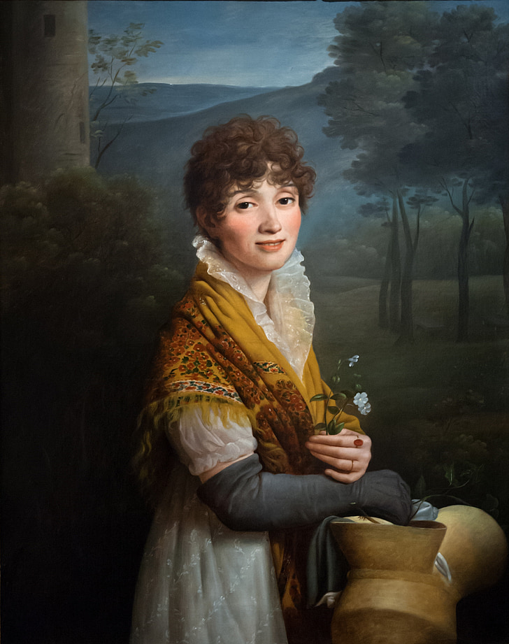ung kvinna, kvinna, målning, Oxford, Ashmolean museum, Oxfordshire, konst