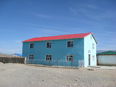 mongolia, gobi, altai, steppe, house, painted
