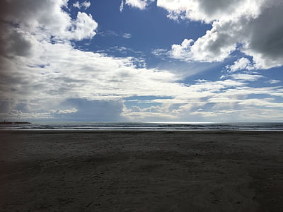 τοπίο, στη θάλασσα, σύννεφο, σύννεφα, Horizont, λευκό, blag άμμος
