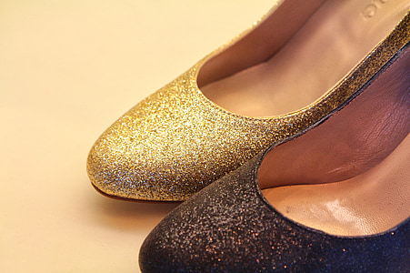 Scarpa, scarpe, donna, brillante, glitter, moda, negozio