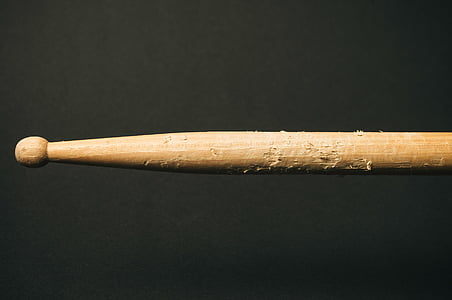 closeup, photo, brown, drumstick, dark, wood, drum