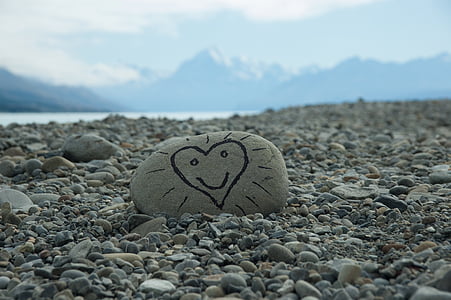 láska, Príroda, Mountain, jazero, Nový Zéland, veľa šťastia