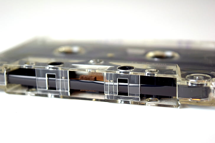 cassette, cinta, audio, análogo, grabación, cinta magnética
