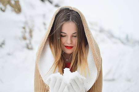 people, woman, portrait, beauty, fashion, snow, winter