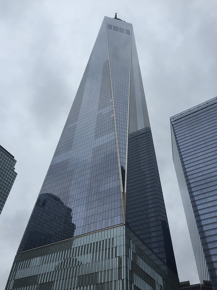 New york, gebouw, toren, financiële wijk
