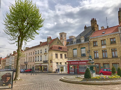 aldea, Saint-omer, Francia, calle, arquitectura, Europa, Francés