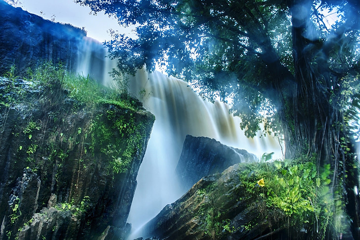 thác nước, rơi xuống, nước, cảnh quan, hoang dã, phong cảnh, tự nhiên