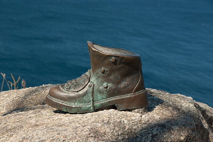 sculpture, chaussure, Walker, Saint Jacques de Compostelle, Cap finisterre