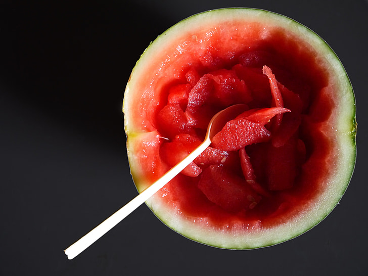 watermelon, summer, spoon, material