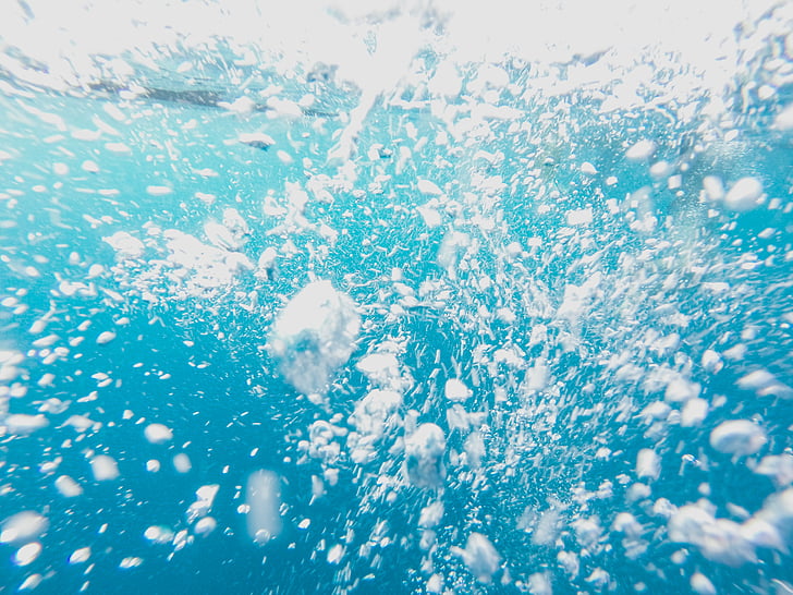 cos, l'aigua, blau, sota l'aigua, fons, fotograma complet, resum