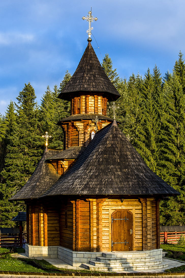 sihastria Manastırı putnei, Bucovina, Romanya, mimari, açık havada