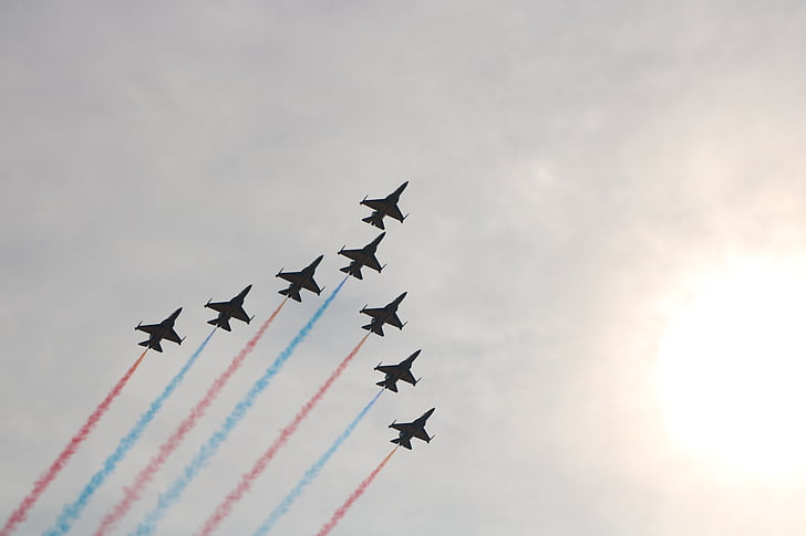 spectacle aérien, République de Corée, Eagle, avion, Fighter, Flying, Sky