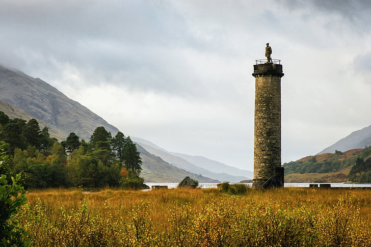 Glenfinnan, Monumento, Escocia, tierras altas, punto de referencia, histórico, Patrimonio