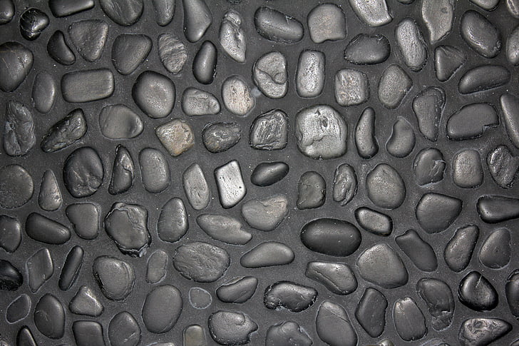 ambachtelijke, steentjes, stenen, Pebble, structuur, textuur, zwart
