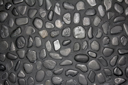 工艺, 鹅卵石, 石头, 卵石, 结构, 纹理, 黑色