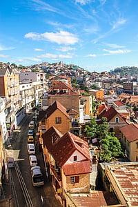 město, Antananarivo, staré město, staré město, Madagaskar, Africká města, Afrika