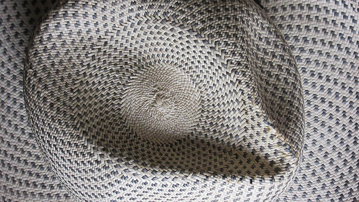 barret de Panamà, barret de palla, barret, original, barret d'estiu, trena, espirals