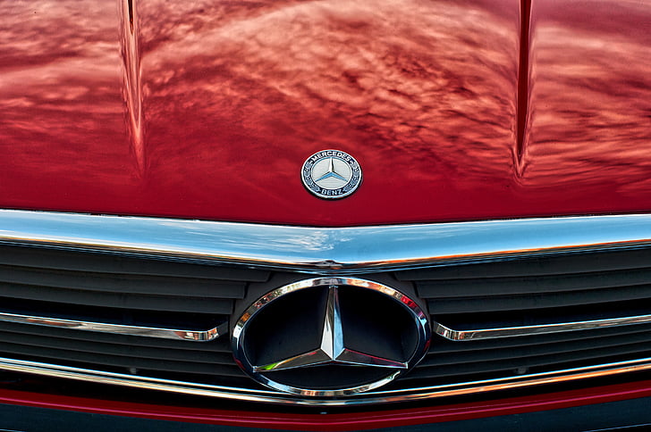 Mercedes benz, vermell, Mercedes, vehicle, l'automòbil, alemany, Benz