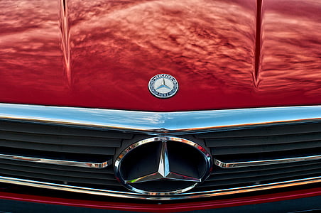 Mercedes benz, rojo, Mercedes, vehículo, automóvil, Alemán, Benz