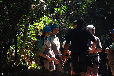 canyoning, sports, adventure, outdoors, extreme, climbing, people