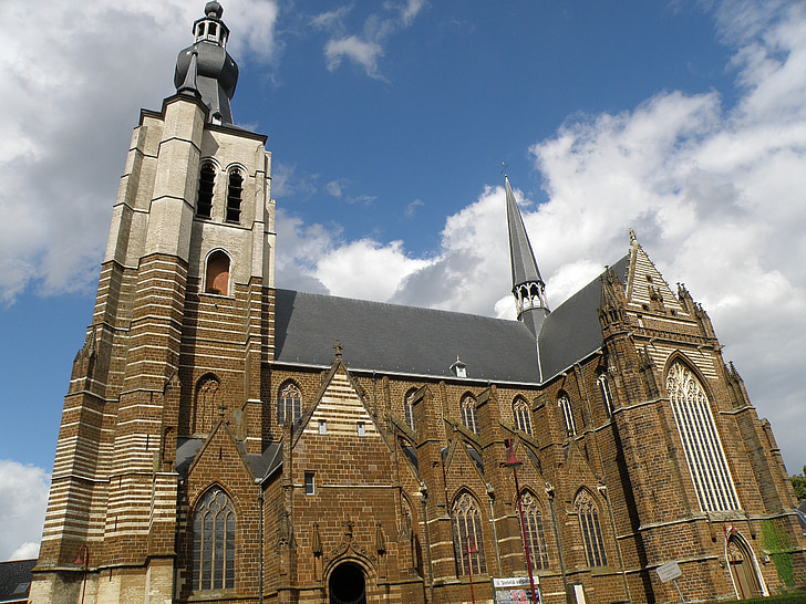 Aarschot, onze lieve vrouwekerk, l'església, edifici, religiosos, exterior, arquitectura