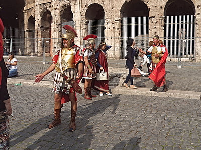 legionáři, ochranné kryty, LED, starověku, flawiusze, Koloseu, amfiteátr
