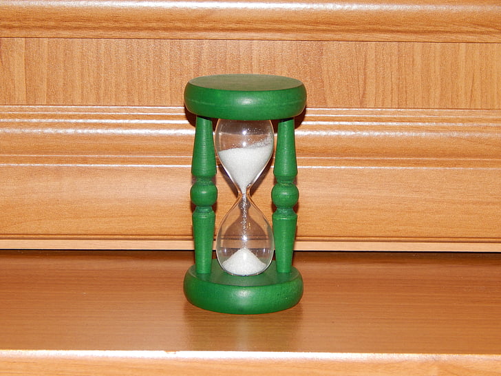 timeglasset, tid, klokke