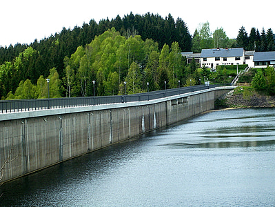dam, reservoir, rauschenbach dam, drinking water