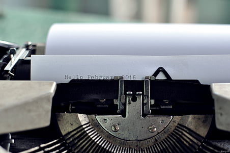 close-up, lletres, correu, document, text, màquina d'escriure, escriptura
