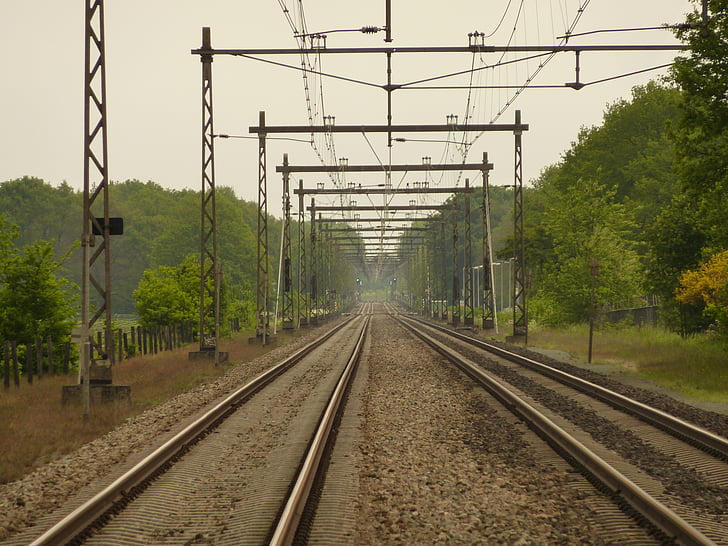 a vonat, vasútvonal, Hollandia, közlekedés, utazás
